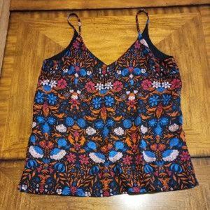 H&M Black with Floral Print Camisole Top